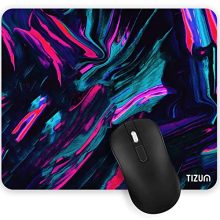Tizum Mouse Pad/Computer Mouse Mat With Anti-Slip Rubber Base | Smooth Mouse Control | Spill-Resistant Surface For Laptop, Notebook, Macbook, Gaming, Laser/Optical Mouse, 9.4”X 7.9”, Multicolored