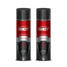 Layer’r SHOT Stallion Body Spray for Men, 120ml Pack of 2