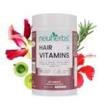 Neuherbs Hair Vitamins – 60 Tablets For Men & Women| Vitamin Supplement With Biotin, Keratin Booste- Amino Acids, Hibiscus, Amla, With Better Absorption For Hair Growth & Hair Fall Reduction