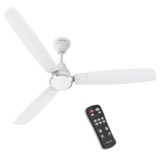 Polycab Wizzy Vibe 1200mm 5-Star BLDC Ceiling fan for Home with Remote| Energy Saving | High Air Delivery | 3+1 yr Warranty [Matt White]