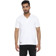 Deniklo Men’s Solid Regular Polo Shirt (DK19- White 3XL)