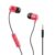 Skullcandy Jib In-Ear Wired Earbuds, Microphone, Works with Bluetooth Devices and Computers -Red Black