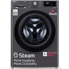 Lg 9 Kg, 5 Star, Ai Direct Drive Technology, Steam, 6 Motion Dd & Wi-Fi Fully-Automatic Front Load Washing Machine (Fhp1209Z5M, Intelligent & Convenient Fabric Care, Allergy Care, Middle Black)