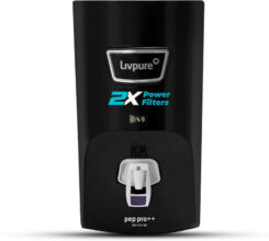 LIVPURE LIV-PEP-PRO-PLUS+ 2X Power Filter | No Filter Cost for 2 Year | 7 L RO + UV + UF Water Purifier(Black)
