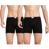 Pepe Jeans Innerwear Men’s Cotton Trunks (Pack of 2) (CLT01-02_Black_Black_100-105_Black_105 CM)