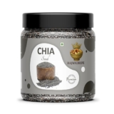 Rajwadiripe Premium Raw Chia Seeds, Omega 3 Rich, High In Calcium, Protein & Fibre, Jar Pack (500Gm)
