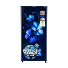 Midea 215 L 3 Star Direct Cool Refrigerator (Mrd215D3Hpdb, Blue, Big Flower, 2025 Model)