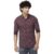 Spykar Men Deep Wine Red Satin Slim Fit Full Sleeve Causal Printed Shirt