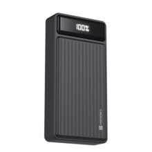 Portronics Luxcell B 20K Advanced 20000 mAh Power Bank with 22.5W Max Output, LED Battery Display, 22.5w Mach USB-A, 20w Type C PD Output, Type C Input, Wake Up Button, Black