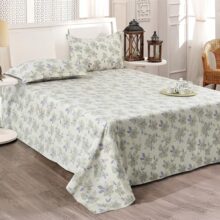 Cortina Cloud Cotton King Size Bedsheet With 2 Pillow Covers | Super Soft, Breathable & Skin-Friendly Bedsheet For Double Bed King Size With Boho Design | 270X250 Cm (White & Grey, King)