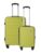 Teakwood Small-Medium Cabin Size 8 Wheels Trolley Bag, Hard Cabin with Zipper Closure, Adjustable Push Button & Cross Side Strap, TSA Lock System 360 Degree (Set of 2, Lime Green)