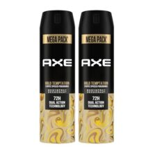 Axe Gold Temptation Long Lasting Deodorant Bodyspray For Men, 215ml, Pack of 2