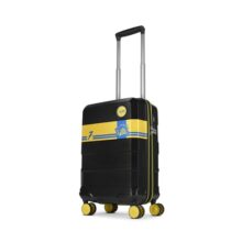 Skybags Whistle Podu Cabin Trolley Bag 55cm | Small | Hard Luggage | Official CSK Edition 8-Wheel Suitcase | TSA Lock with Anti-Theft Zipper | Polycarbonate | 3 Years Warranty – Unisex (Jet Black)