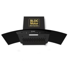 Faber Iris 90cm 1500m3/hr BLDC Autoclean Chimney|Black Matt Filterless|Oil Collector|Touch & Gesture Control|9 Speed Control|LED|8yrs on Motor,2Yrs Comprehensive warranty|HOOD IRIS BLDC FL HC BK IN 90