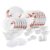 Cello Opalware Dazzle Series Cherry Blossom Dinner Set, 37 Units | Opal Glass Dinner Set For 6 | Light-Weight, Daily Use Crockery Set For Dining | White Plate And Bowl Set