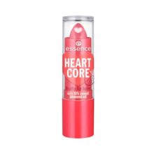 Essence HEART CORE fruity lip balm 02 Sweet Strawberry, caring lip balm, soft shine, everyday care, heart-shaped core, 3 g