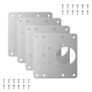 Cabinet Hinge Repair Plate Kit with Mounting Screws, Stainless Steel Furniture Hinge Reinforcement Board for Kitchen Cabinet, Cupboard, Wardrobe, Closet and Wooden Door Repair