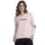 Spykar Women Baby Pink Blended Regular FIt Round Neck Printed Sweatshirt