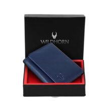WildHorn Rfid Protected Leather Wallet For Men, Blue