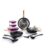 Crystal Aluminum 11 Pcs Non Stick Cookware Set with Induction Bottom | Tawa, Fry Pan, Kadhai with Lid, 4 Serving Spoons, 3 Containers | 4 Layer Non Stick Coating | PFOA Free | Black