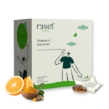 R3Set Vitamin C Gummies – 30 Days | Boosts Immunity & Enhances Skin Glow | Gluten-Free | Daily Antioxidant Support For Radiant Skin & Overall Wellness I Zero Calorie | Orange Flavoured