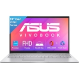 Asus Vivobook 15, Intel Core I3 13Th Gen 1315U, 12Gb Ram, 512Gb Ssd, Fhd 15.6″, Windows 11, Office Home 2024, Cool Silver, 1.7Kg, X1504Va-Bq331Ws, Intel Uhd Igpu, Thin & Light, 42Whrs Laptop
