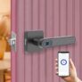 LAVNA Smart Door Lock | 3 Way Unlock | Fingerprint, Mobile app, Key Access Suitable for 28 mm to 55mm Wooden Door fit with Right N Left Door Handle (Digital) (LA15)