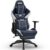 Baybee Drogo Ergonomic Gaming Chair with 4D Armrest, Adjustable Seat Pu Leather & Foot Rest | High Back Computer Chair with Large Head & Lumbar Support Pillow | (Blue)