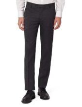 Arrow Men’S Solid Tapered Fit Polyester Formal Trouser