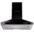 INALSA 60 cm, 1050 m3/hr Kitchen Chimney Enya BKBF with Stainless Steel Wall Mount Baffle Filters, Push Button Control, 5 Year Warranty On Motor, Black and silver