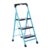 Amazon Basics – Foldable Step Ladder with Tool Tray, Safety-Clutch Lock, Ribbed Steps, Anti-Skid Rubber Shoes, 3 Steps (Iron Ladder, Black & Blue)