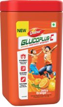 Dabur By Glucoplus-C Instant Energy Glucose Energy Drink(400 G, Orange Flavored)