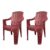 Cello Hercules Chair Set Of 2, Rosewood | Unbreakable, Durable & Strong |Blended Pp Material, Easy To Clean |Plastic Chair For Living Room, Home & Office | 3 Years Warranty – Manufacturing Defects