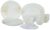 Larah by Borosil Ingot Fluted Series Opalware Dinner Set | 23 Pieces for Family of 6 | Microwave & Dishwasher Safe | Bone-Ash Free | Crockery Set for Dining & Gifting | Plates & Bowls | White