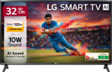 Lg Lr570 80 Cm (32 Inch) Hd Ready Led Smart Webos Tv With Alpha5 Gen 6 Ai Processor 125+ Free Lg Channels Ai Brightness Control Ai Sound (Virtual Surround 5.1 Up-Mix) Fta Satellite Port Magic Remote Compatible 60Hz Refresh Rate Alexa Built In Works With Hey Google(32Lr570B6La)
