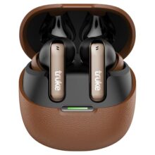 truke New Launch Mega 7 True Wireless in-Ear Earbuds w/ 24-Bit 360 Spatial Audio, 60H Playtime & Fast Charging Buds, Dual Pairing, 40ms Low Latency TWS, 4-Mic ENC, Made in India-(Coffee Brown)