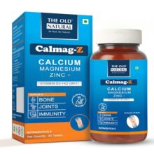 The Old Natural Calmag-Z Calcium Magnesium Zinc Tablets With Vitamin D3 & K2 (Mk7) | Bone Health, Joint Support & Immunity Support | Clinically Tested | 60 Tablets