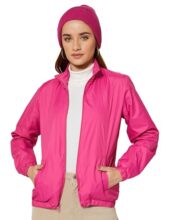 Amazon Brand – Symbol Women’s Polyester Jacket (AW23-WWJKT-001_Hot Pink_Small)