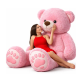 vtb retail stuffed toys 4 feet pink teddy bear / high quality / love teddy For girls valentine & Anniversary gift / cute and soft teddy bear -122 cm (Pink)  – 48 inch(Pink)