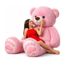 vtb retail stuffed toys 4 feet pink teddy bear / high quality / love teddy For girls valentine & Anniversary gift / cute and soft teddy bear -122 cm (Pink)  – 48 inch(Pink)