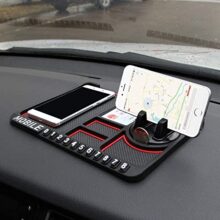 Trolex Multipurpose Anti-Slip Car Phone Holder Dashboard Pad & Mount | Flexible Non-Slip Silicone Mat For Car Interior, Smartphone Stand & Dashboard Accessories – Black