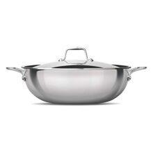 Treo by Milton Triply Stainless Steel Kadhai with Lid, 28 cm / 4600 ml