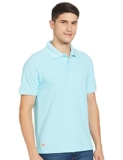 Deniklo Men’S Solid Regular Polo Shirt (Dk82-M_Plume Blue M)