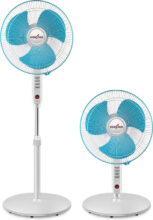 Kenstar Wind Blaze Vector | Adjustable Height | High Speed with 12 Months Warranty 400 mm Pedestal Fan(White, Blue | Pack of 1)