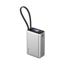 Stuffcool Giga Max Smallest 25000mAh 100W Power Bank, Built-in Type-C Cable, Charges MacBook Pros, laptops, supports Samsung Super Fast Charging 2.0; Smart TFT Display, Made in India, CE ROHS Approved