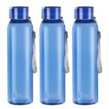 Cello My Tag Pet Water Bottle | 100% Food Grade | Leak Proof And Break Proof | Set Of 3-1000Ml | Aqua