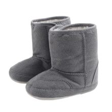 The Style Sutra® Baby Soft Sole Anti-Slip Mid Calf Winter Warm Infant Prewalker Snow Boots 12-18 Months Gray