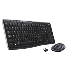 Logitech MK270r Wireless Keyboard and Mouse Combo for Windows, 2.4 GHz Wireless, Spill-Resistant Design, 8 Multimedia & Shortcut Keys, 3-Year Battery Life, PC/Laptop Black