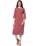 LookMark Women’s Crepe Regular Kurti (K1021-L_Maroon_L)