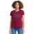 Spykar Solid Cotton Blend High Neck Womens T-Shirt (Wine, Medium)